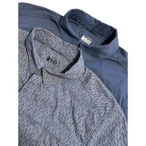 LOTx2 REI Co-op Men’s Button Up Vented‎ Blue Shirts Size Small